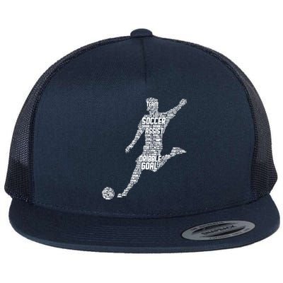 Soccer Player Men Boy Flatbill Hat