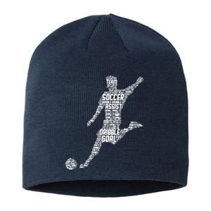 Soccer Player Men Boy Sustainable Beanie