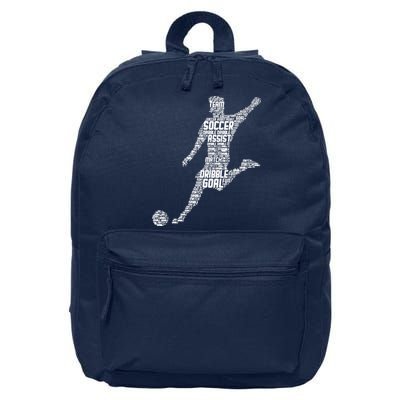 Soccer Player Men Boy 16 in Basic Backpack