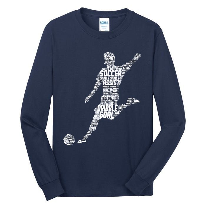 Soccer Player Men Boy Tall Long Sleeve T-Shirt