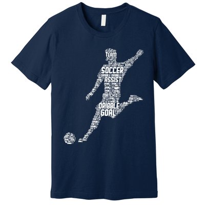 Soccer Player Men Boy Premium T-Shirt