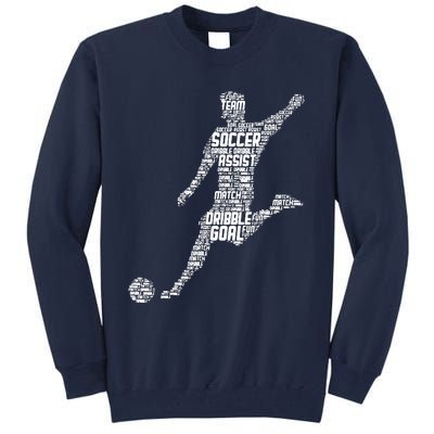 Soccer Player Men Boy Tall Sweatshirt