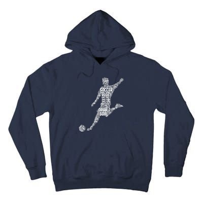 Soccer Player Men Boy Tall Hoodie