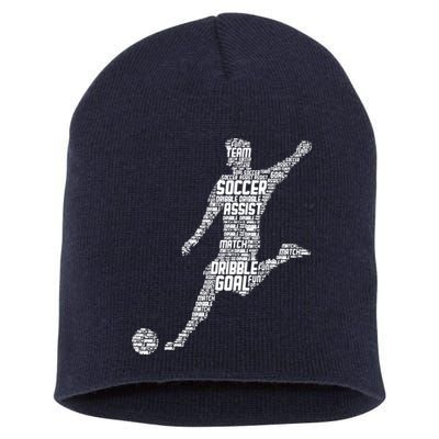 Soccer Player Men Boy Short Acrylic Beanie