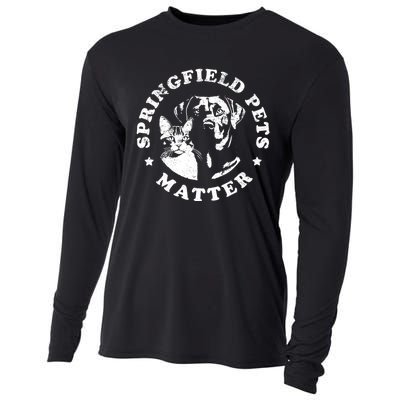 Springfield Pets Matter Funny Presidential Debate Humor Cooling Performance Long Sleeve Crew