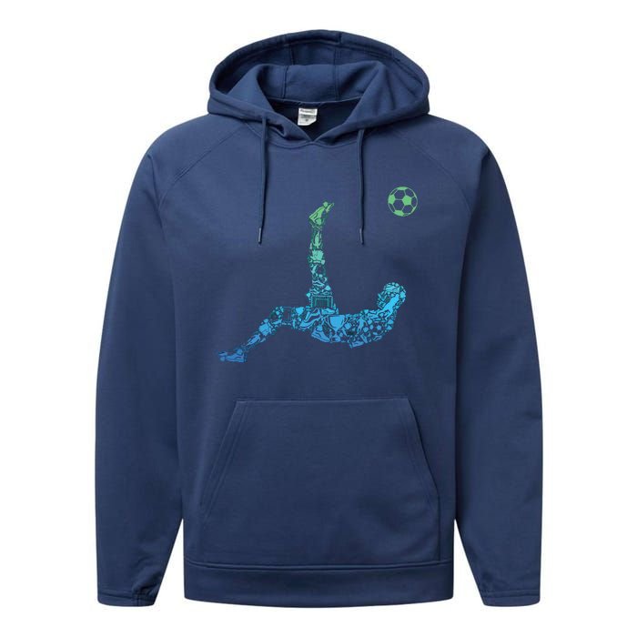 Soccer Players Men Boy Performance Fleece Hoodie