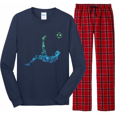 Soccer Players Men Boy Long Sleeve Pajama Set