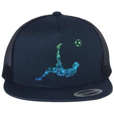 Soccer Players Men Boy Flat Bill Trucker Hat