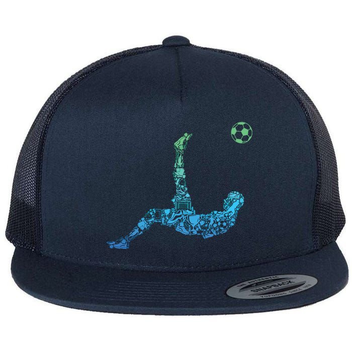 Soccer Players Men Boy Flat Bill Trucker Hat