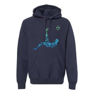 Soccer Players Men Boy Premium Hoodie