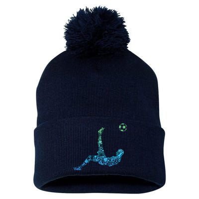 Soccer Players Men Boy Pom Pom 12in Knit Beanie