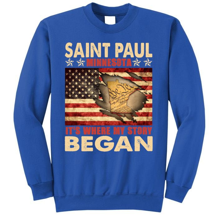 Saint Paul Minnesota Usa Flag 4th Of July Gift Sweatshirt