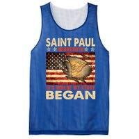 Saint Paul Minnesota Usa Flag 4th Of July Gift Mesh Reversible Basketball Jersey Tank