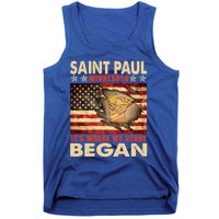 Saint Paul Minnesota Usa Flag 4th Of July Gift Tank Top