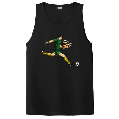 Soccer Player Menorah Hanukkah Sport Chanukah Jewish Holiday  PosiCharge Competitor Tank