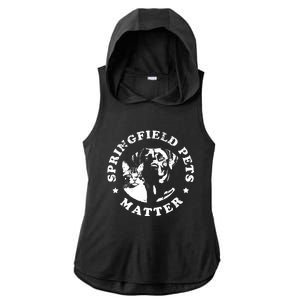 Springfield Pets Matter Funny Presidential Debate Humor Ladies PosiCharge Tri-Blend Wicking Draft Hoodie Tank