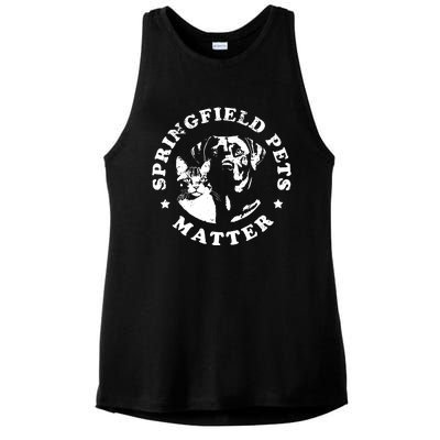 Springfield Pets Matter Funny Presidential Debate Humor Ladies PosiCharge Tri-Blend Wicking Tank