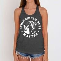 Springfield Pets Matter Funny Presidential Debate Humor Women's Knotted Racerback Tank