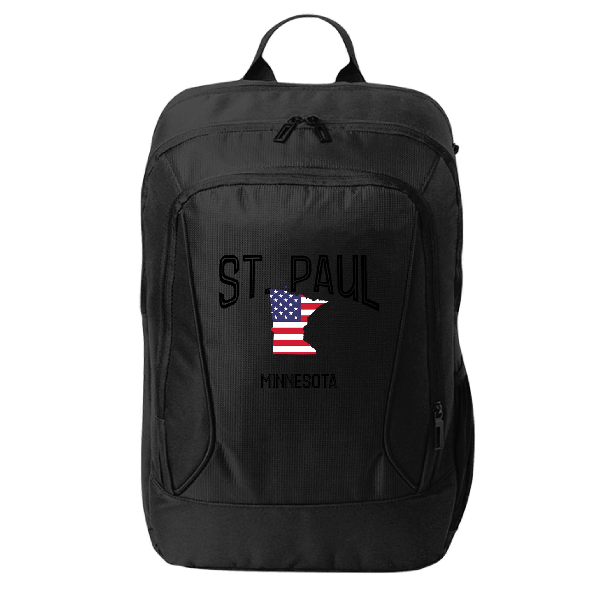 St Paul Minnesota Mn Throwback Retro Usa Flag Meaningful Gift City Backpack