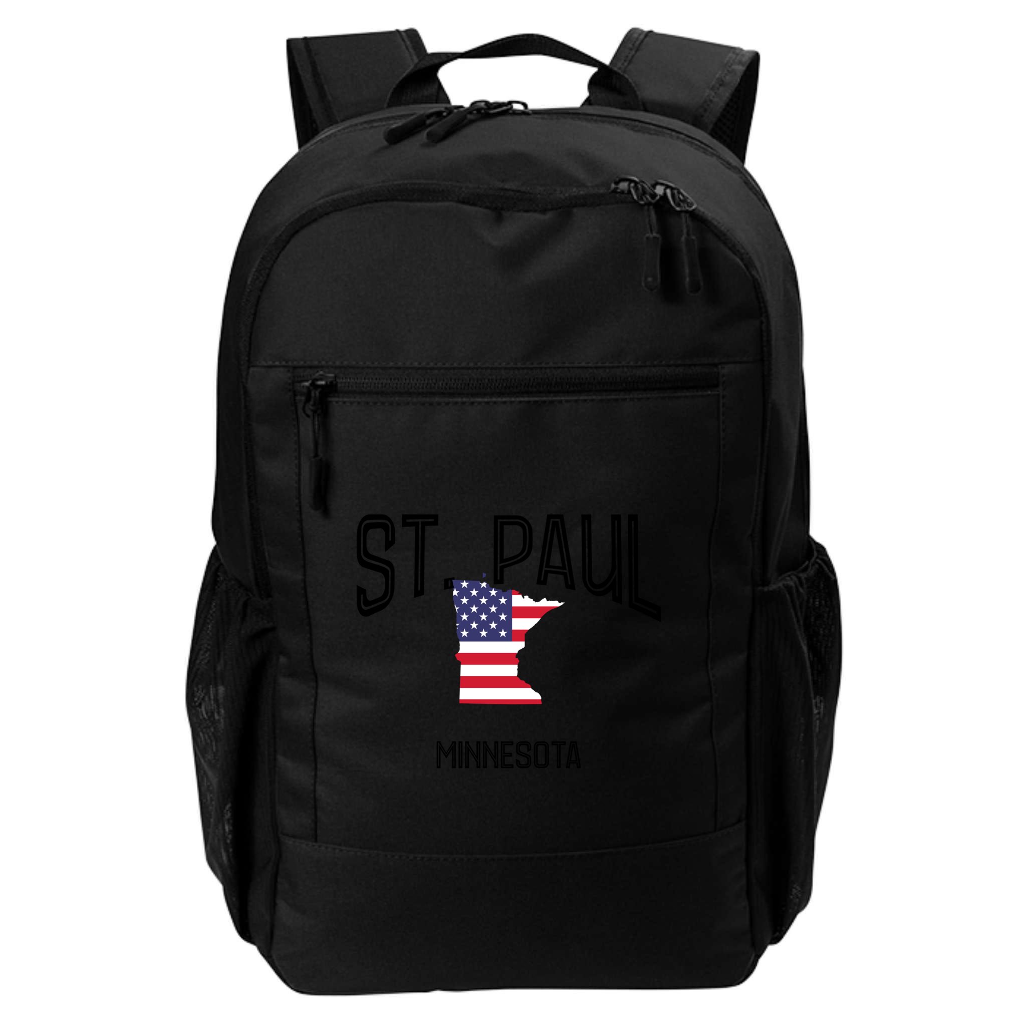 St Paul Minnesota Mn Throwback Retro Usa Flag Meaningful Gift Backpack