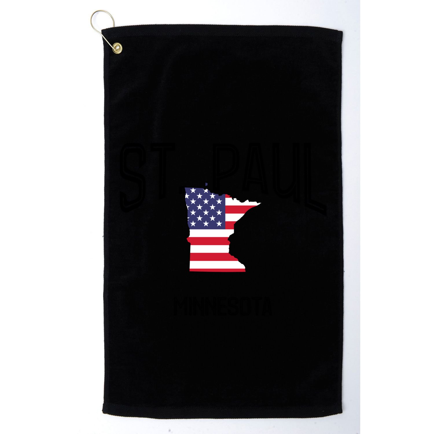 St Paul Minnesota Mn Throwback Retro Usa Flag Meaningful Gift Golf Towel
