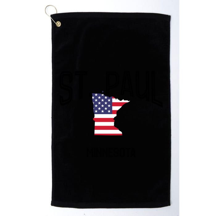 St Paul Minnesota Mn Throwback Retro Usa Flag Meaningful Gift Golf Towel