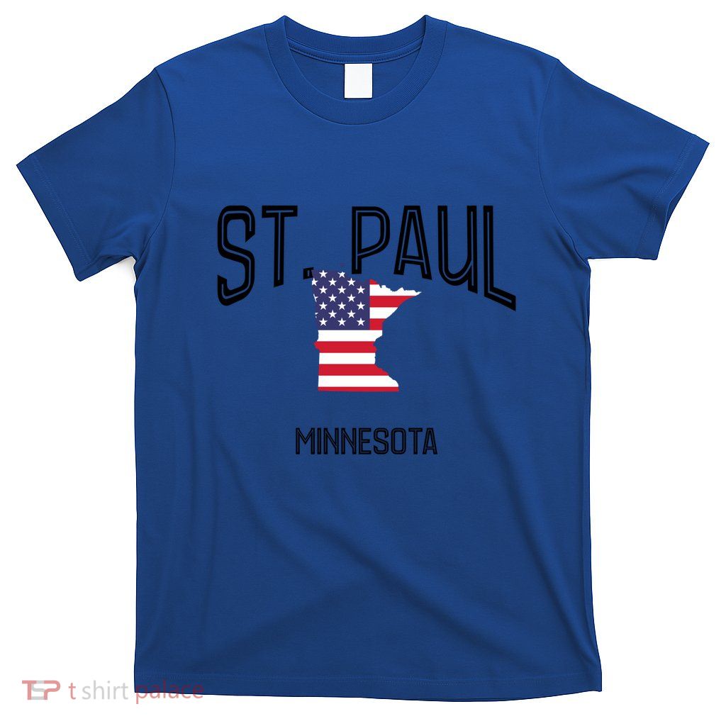 St Paul Minnesota Mn Throwback Retro Usa Flag Meaningful Gift T-Shirt