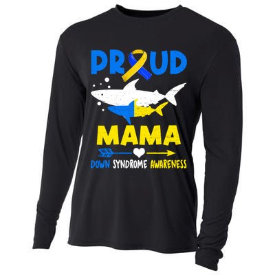 Shark Proud Mama Down Syndrome Awareness T21 Meaningful Gift Cooling Performance Long Sleeve Crew