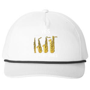 Saxophone Player Music Instrument Jazz Musician Saxophonist Snapback Five-Panel Rope Hat