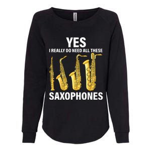 Saxophone Player Music Instrument Jazz Musician Saxophonist Womens California Wash Sweatshirt