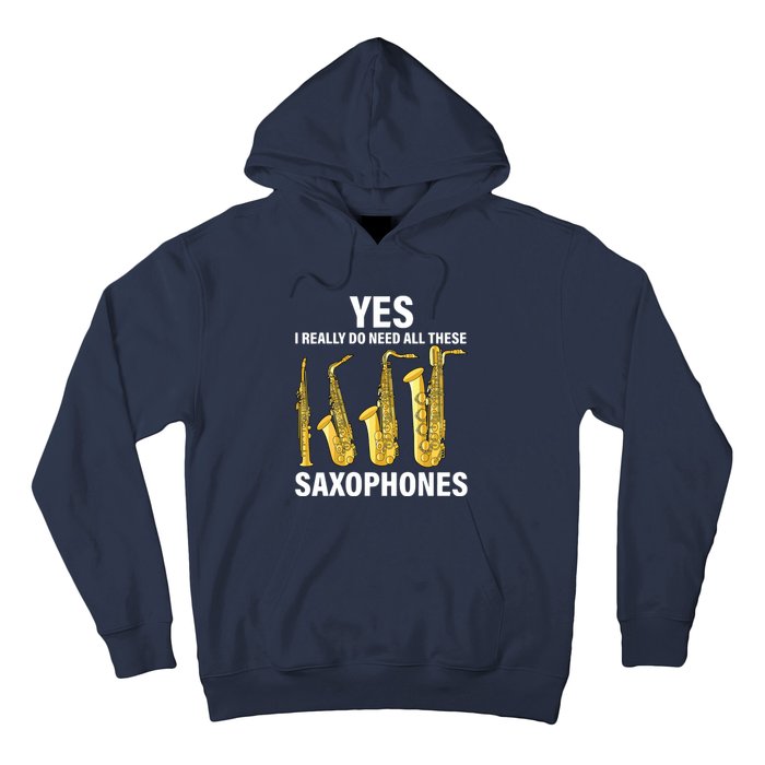 Saxophone Player Music Instrument Jazz Musician Saxophonist Hoodie