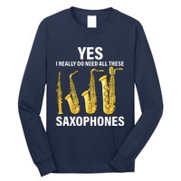 Saxophone Player Music Instrument Jazz Musician Saxophonist Long Sleeve Shirt