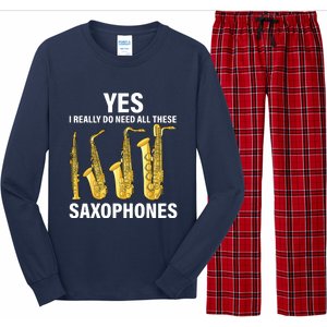 Saxophone Player Music Instrument Jazz Musician Saxophonist Long Sleeve Pajama Set