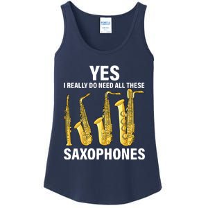 Saxophone Player Music Instrument Jazz Musician Saxophonist Ladies Essential Tank