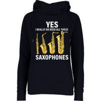 Saxophone Player Music Instrument Jazz Musician Saxophonist Womens Funnel Neck Pullover Hood