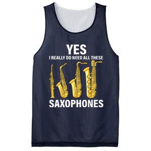 Saxophone Player Music Instrument Jazz Musician Saxophonist Mesh Reversible Basketball Jersey Tank