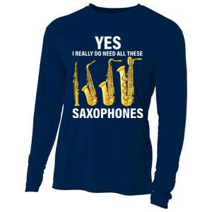 Saxophone Player Music Instrument Jazz Musician Saxophonist Cooling Performance Long Sleeve Crew