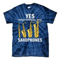 Saxophone Player Music Instrument Jazz Musician Saxophonist Tie-Dye T-Shirt