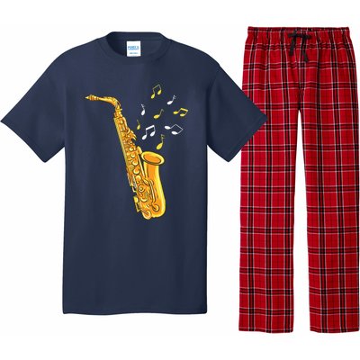 Saxophone Player Musical Notes Saxophonist Jazz Musician Sax Pajama Set