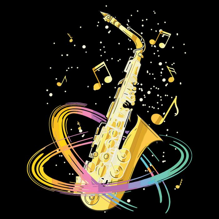 Saxophone Player Musical Notes Jazz Musician Saxophonist Sax Impact Tech Backpack