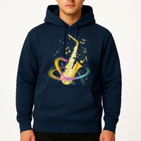 Saxophone Player Musical Notes Jazz Musician Saxophonist Sax Hoodie