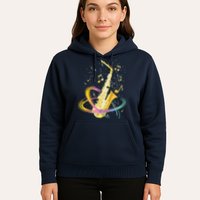 Saxophone Player Musical Notes Jazz Musician Saxophonist Sax Hoodie