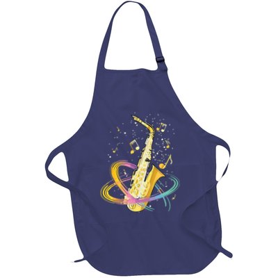Saxophone Player Musical Notes Jazz Musician Saxophonist Sax Apron