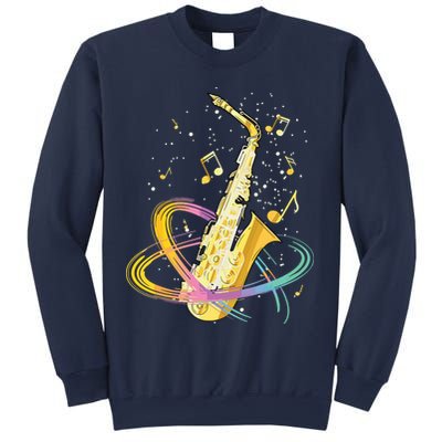 Saxophone Player Musical Notes Jazz Musician Saxophonist Sax Sweatshirt