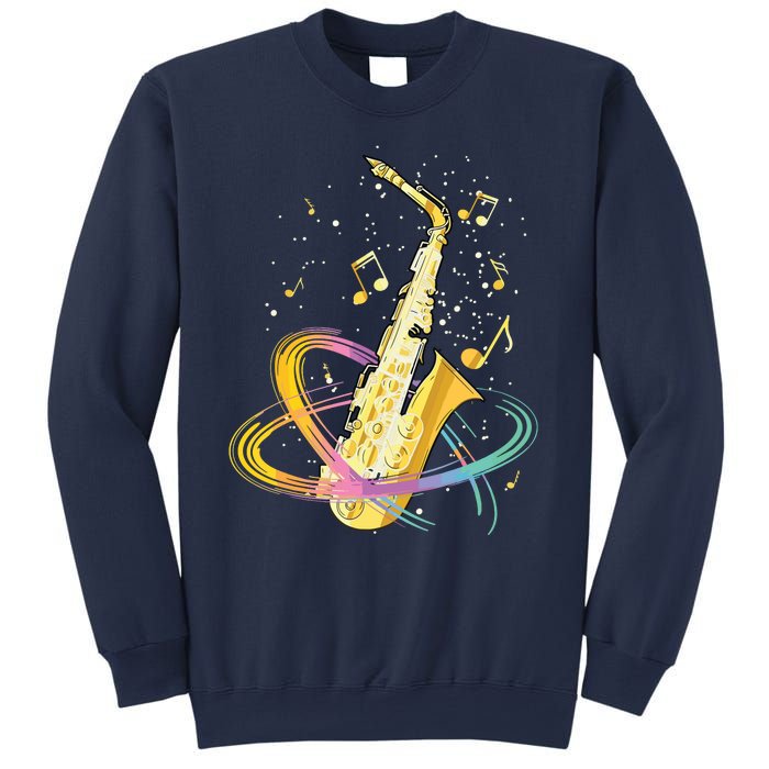 Saxophone Player Musical Notes Jazz Musician Saxophonist Sax Sweatshirt