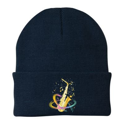 Saxophone Player Musical Notes Jazz Musician Saxophonist Sax Beanie