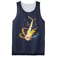 Saxophone Player Musical Notes Jazz Musician Saxophonist Sax Mesh Reversible Basketball Jersey Tank