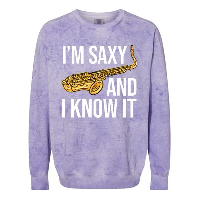 Saxophone Player Musicians Saxophone Player And Teacher Gift Colorblast Crewneck Sweatshirt