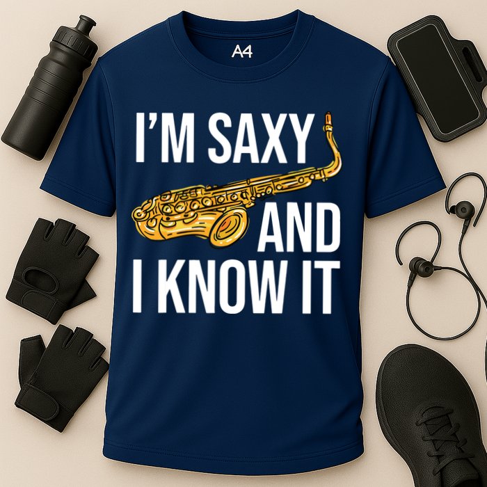 Saxophone Player Musicians Saxophone Player And Teacher Gift Cooling Performance Crew T-Shirt