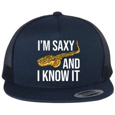 Saxophone Player Musicians Saxophone Player And Teacher Gift Flat Bill Trucker Hat